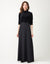 Jersey Sleeveless Maxi Dress Shabbos Robe With Attached Crushed Velour Cropped Tneck