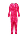Pima Cotton Kids Tunic Pajamas Legging Set Denim Wash Pink