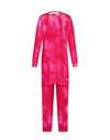 Pima Cotton Kids Tunic Pajamas Legging Set Denim Wash Pink