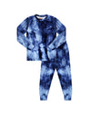 Pima Cotton Kids Pajamas Legging Playwear Set Denim Wash Blue