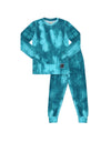 Pima Cotton Kids Pajamas Legging Playwear Set Denim Wash Teal