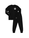 Pima Cotton Kids Pajamas Legging Playwear Set Daisy Dips Black