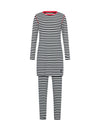 Pima Cotton Kids Tunic Pajamas Legging Set Stitched Seam Black White