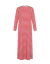 Pima Cotton Kids and Teen Nightgown Lounger with Stitched Seams Red Pink