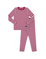 Pima Cotton Kids Pajamas Legging Playwear Set with Stitched Seams Burgundy Pink