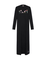 Pima Cotton Mini Mushroom Black Teen Nightgown