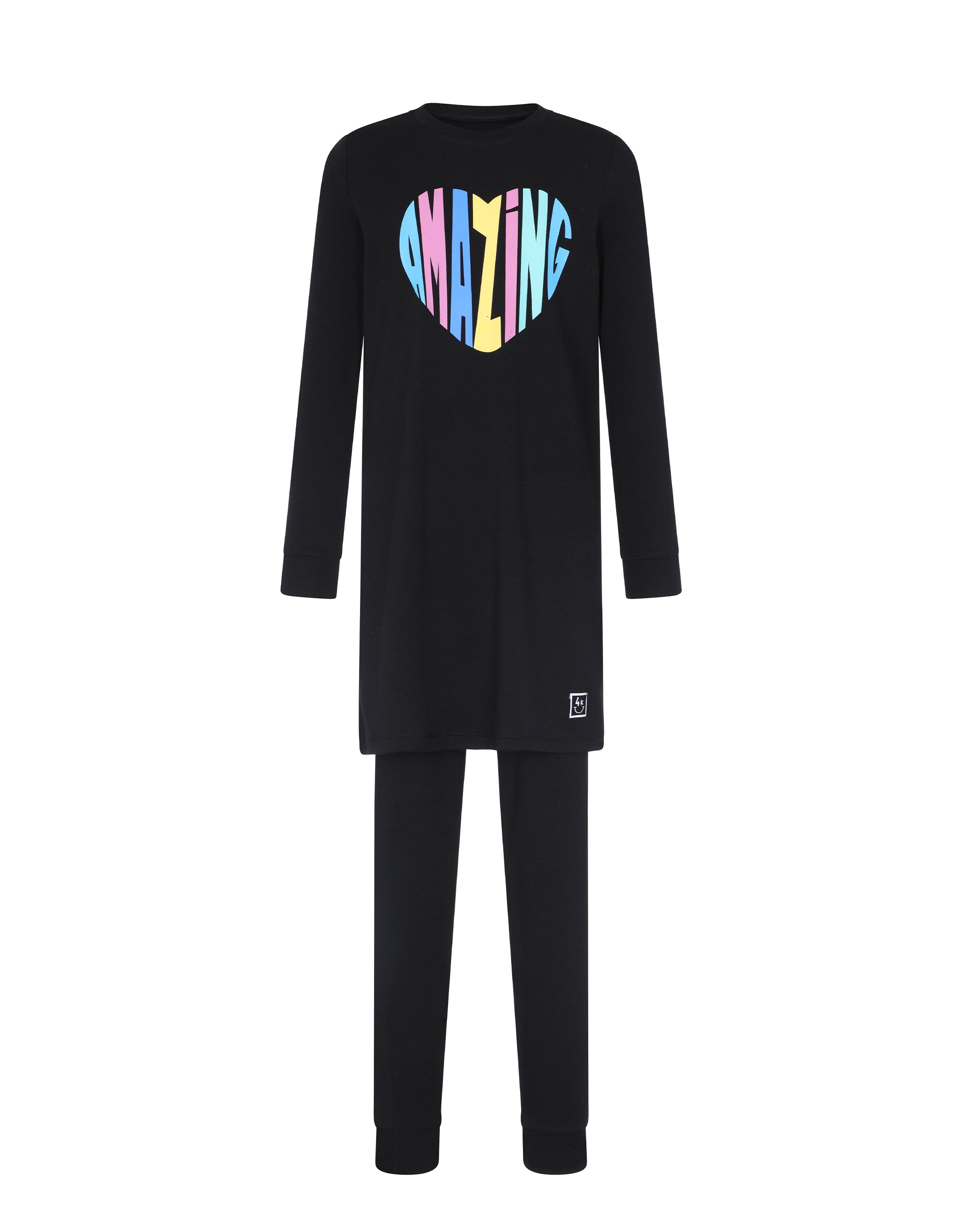 Kids Pima Cotton Amazing Heart Tunic Set
