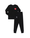 Pima Cotton Black Patch Girl Pajama Set