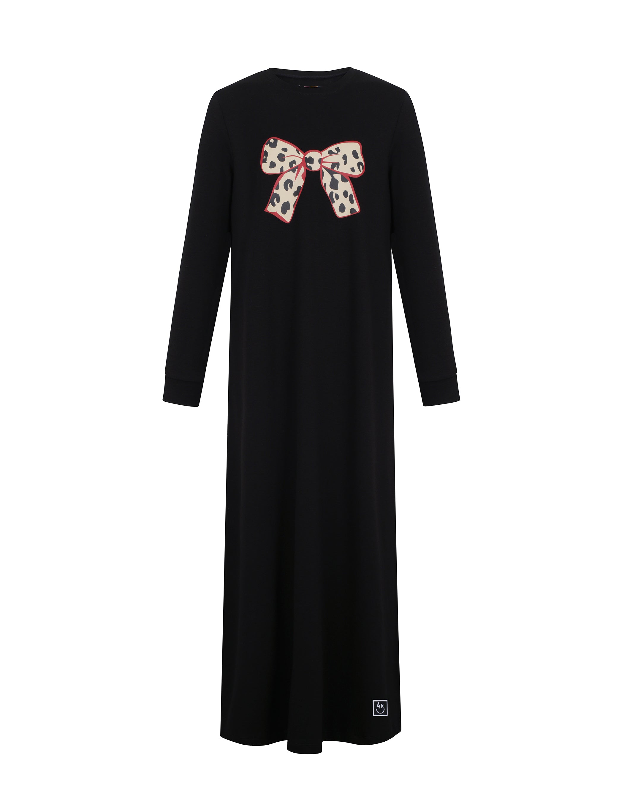Kids and Teen Pima Cotton Leopard Bow Nightgown