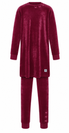 Deep Fuchsia Velvet Bow Tunic Set