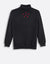 Kids Fine Knit Turtle Neck Sweater with Embroidered Dots Black - MUST BE PURCHASED WITH ROBE