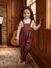 Burgundy Tweed Suspender Romper
