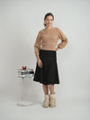 Midi - Short Panel Ponte Skirt