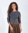 Denim Wash Button Front Cardigan With Front Pockets