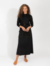 Black Button Down Shirt With Long Sleeves