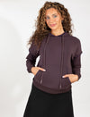 Plum Pullover Hoodie With Soft Fabric, Kangaroo Pocket