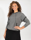 Dark Grey Pullover Hoodie With Soft Fabric, Kangaroo Pocket