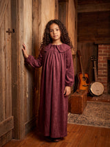 Dusty Rose Peter Pan Collar Maxi Dress