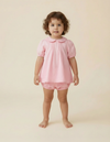 Toddler Girl Pintucked Linen Playwear Set Pink