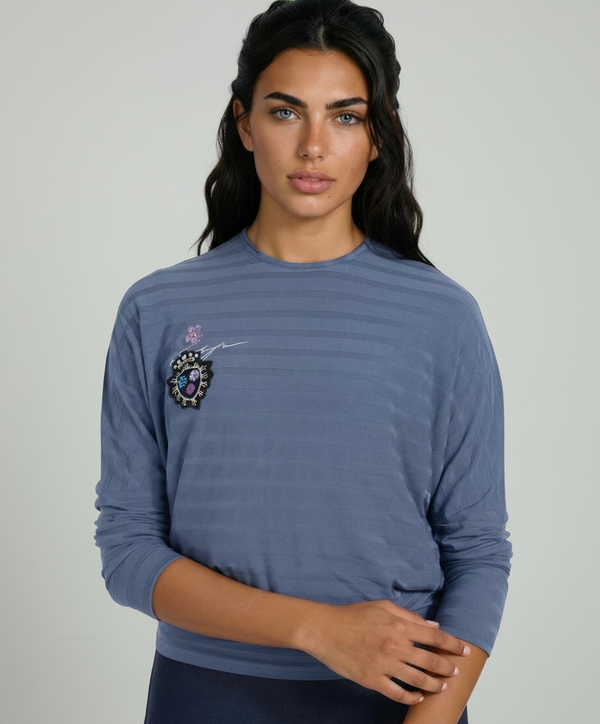 Sky Heart Embroidered Top