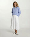 Luxury Top With Classic Collar Neckline And Refined Logo Detail Light Blue