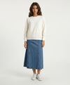 Ivory Sweatshirt With Dolman Sleeves