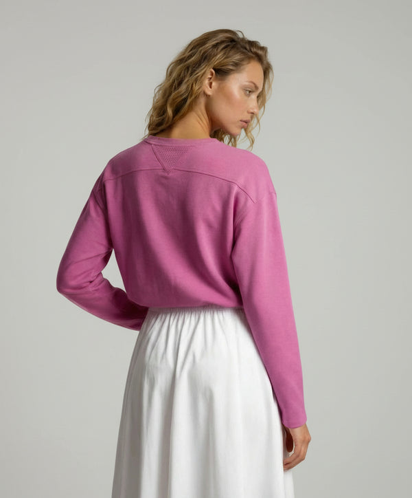 Crewneck Tee Top Pink