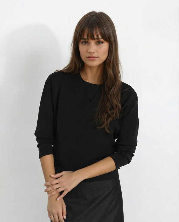 Soft V-neck Dolman Top