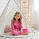 Pima Cotton Kids Mini Mushroom Pink Pajama Set
