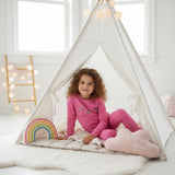 Pima Cotton Kids Mini Mushroom Pink Pajama Set