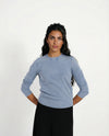 Denim Wash Ribbed Top