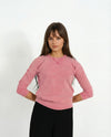 Coral Wash Ribbed Top