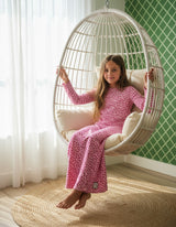 Kids Pima Cotton Pink Leopard Nightgown