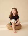 Crimson Touch Toddler Girl Set Black