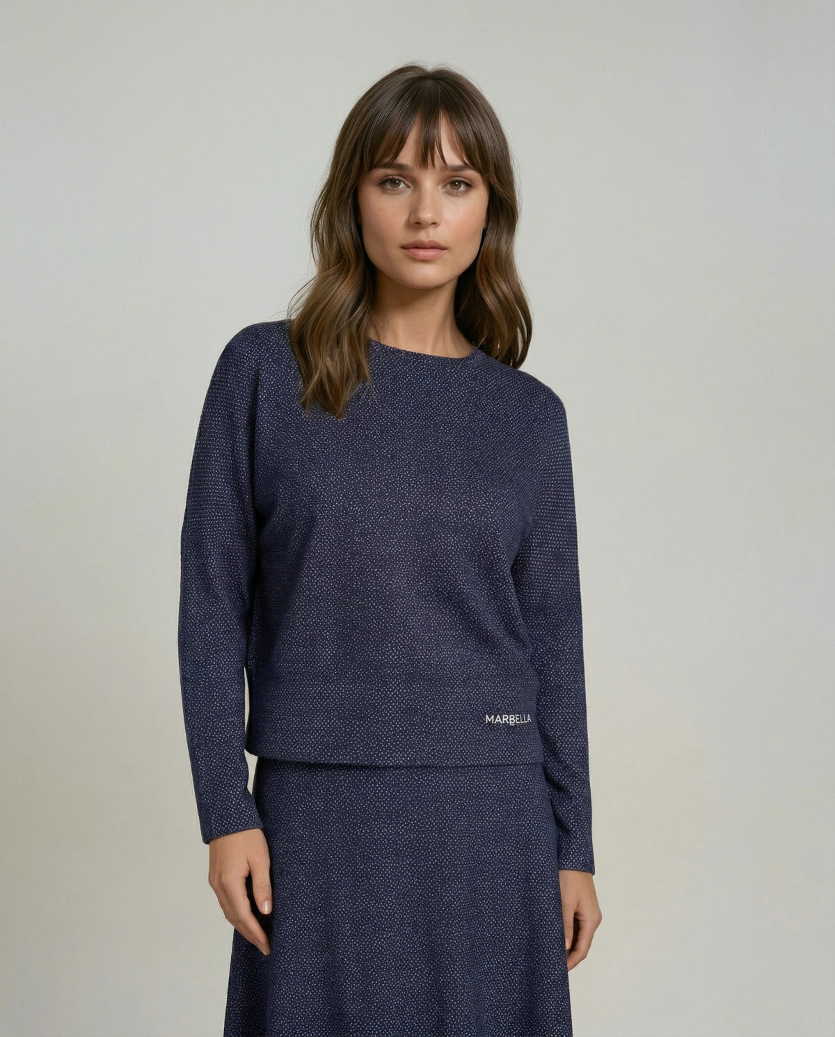 Navy Dot Top