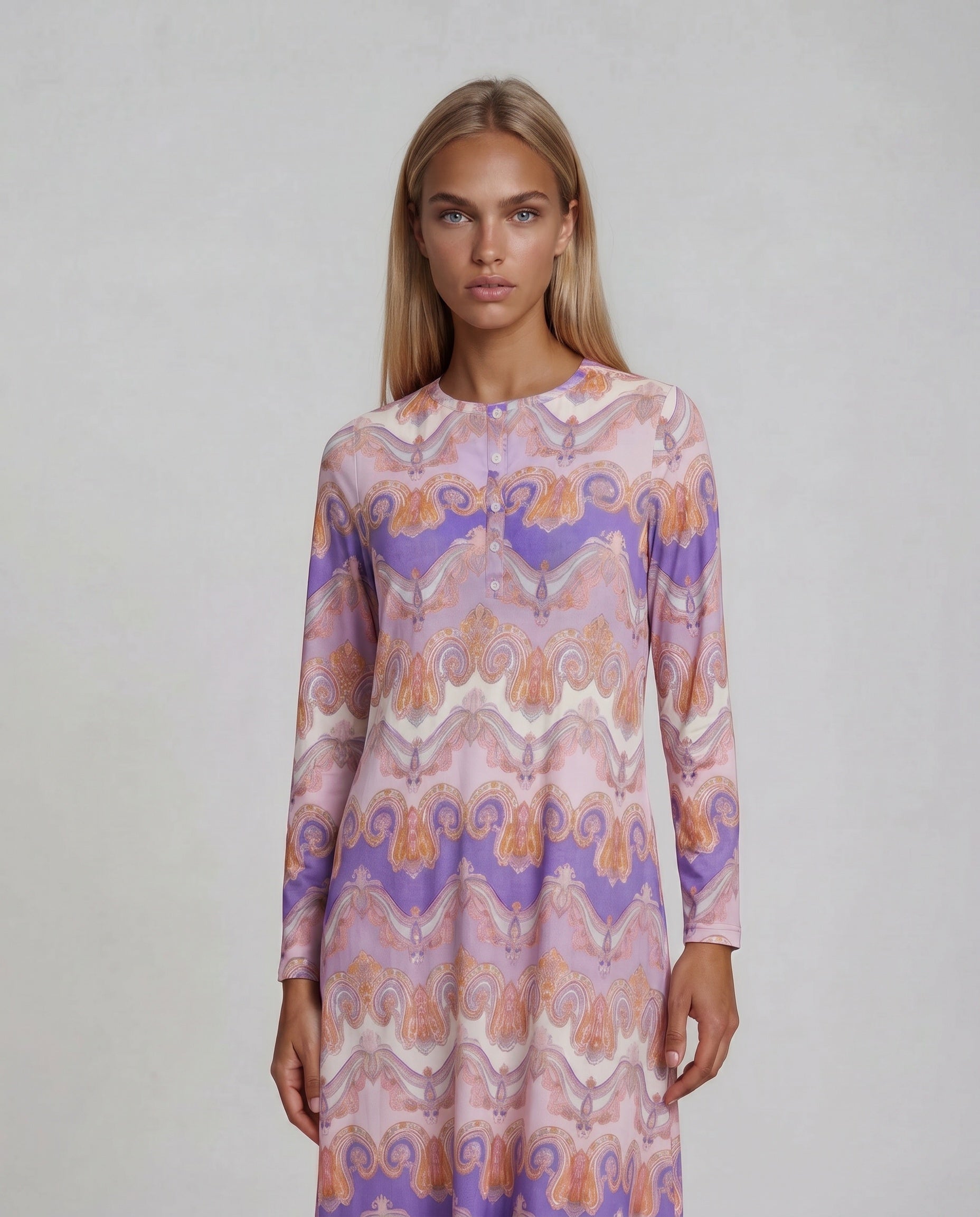 Lavender Paisley Nightgown
