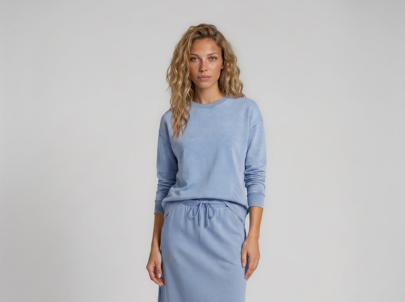 Washed Blue Comfort Top
