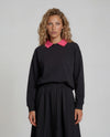 Elegant Collar Sweatshirt