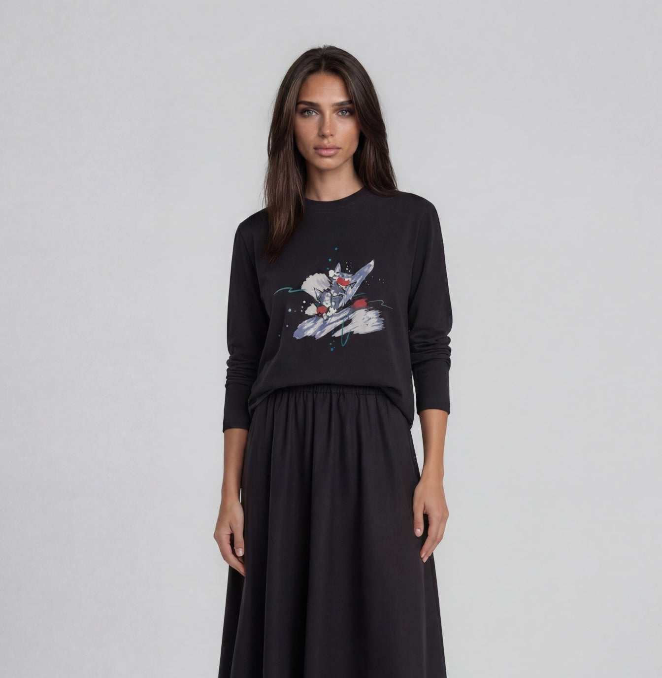 Artistic Black Crewneck