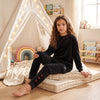Black Velvet Bow Tunic Set