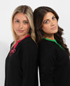 Pull On Nightgown Black With Hot Pink Bow