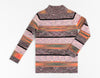 Multicolor Ribbed Knit Turtleneck