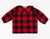 Red Black Plaid Button Down Top
