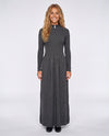 Heather Grey Textured Knit Maxi Dress