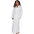 Terry Wrap Long Belted Bathrobe With Hood White