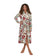 Terry Wrap Short Belted Floral Bathrobe