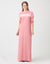 Rosch Button Front Nightgown with Lace Peach