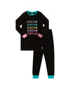 Pima Cotton Dream Kids and Teen Tunic Legging Pajamas Set Black Red