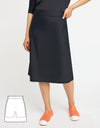 Quick Dry Swim Skirt with Attached Shorts Black