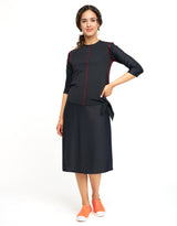 Quick Dry Swim Skirt with Attached Shorts Black